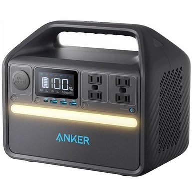 Anker PowerHouse 535 500W Portable Power Station, 512Wh LiFePO4 Battery Solar Generator, 9 Outputs, Power Saving Mode, LED Light, Quick Recharge in 2.5 Hours, for Outdoor Camping, RV