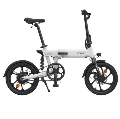 HIMO Z16 MAX Folding Electric Bicycle 16 Inch 250W Hall Brushless DC Motor Dual Disc Brake Up To 80km Range Max Speed 25km/h 10Ah Battery IPX7 Waterproof Smart Display - White