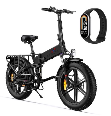 ENGWE Engine X Ebike 20X4.0 inch Fat Tires 250W Brushless Motor Full Suspension Foldable Electric Bike 120KM Range with Free Xiaomi Mi Band 8