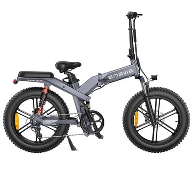 ENGWE X20 Electric Bike 20*4.0 inch Fat Tire 750W Motor 50km/h Max Speed 48V 14.4Ah & 7.8Ah Dual Battery for 114km Range Shimano 8-Speed Gear Dual Hydraulic Disk Brake - Grey