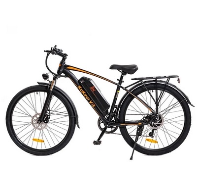 KuKirin V3 Electric Mountain Bike 27.5 inch Pneumatic Tires 36V 350W Motor 40km/h Max Speed 15Ah Battery 90km Range Shimano 7-Speed Gear Dual Disc Brake IP54 Waterproof