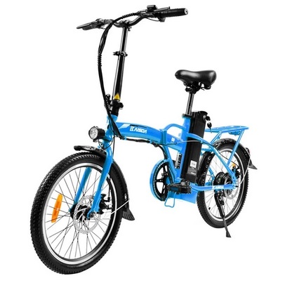 KAISDA K7S Fodling Electric Bike 20x1.95 inch Tire 36V 250W Motor 25km/h Max Speed 12.5Ah Battery 75km Max Range 120kg Load - Blue