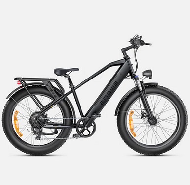 ENGWE E26 Step-over Electric Bike,26in Tire 48V 16AH Battery 250W Motor Mountain Bike Shimano 7-Speed Gear 140km Max Range 25km/h Max Speed 26*4.0 inch Fat Tire 150kg Load Hydraulic Disc Brake - Galaxy Grey