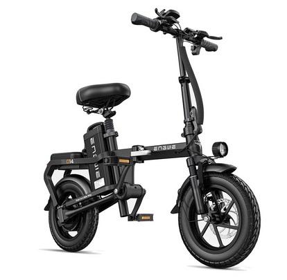 ENGWE O14 Electric Bicycle 350W 48V 15.6AH Battery 14inch Tires 50KM Mileage 100KG Max Load Folding Electric Bike - Black