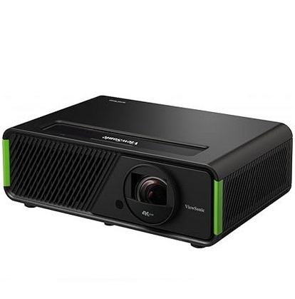 ViewSonic X2-4K UHD Short Throw Projector Designed for Xbox with Cinematic Colors, 4.2ms Response Time, 240 Hz Refresh Rate, 1.2x Optical Zoom, and HDR/HLG Support