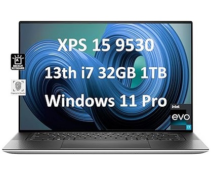 Dell XPS 15 9530 15.6\'\' FHD+ (Intel 13th Gen 14-Core i7-13700H (Beat i9-12900H), 32GB DDR5 RAM, 1TB SSD, Arc A370M) Business Laptop, Backlit, Fingerprint, Thunderbolt 4, Wi-Fi 6E, Platinum Silver