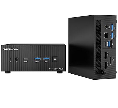 GEEKOM AS6 Mini PC AMD Ryzen 9 6900HX, AMD Radeon 680M Graphics, 32GB DDR5+1TB PCIe Gen 4 SSD Mini Computers Windows 11 Pro Desktop Computer Support Wi-Fi 6E/Bluetooth 5.2/USB 4.0/2.5Gbps LAN/8K
