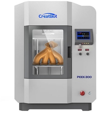 CreatBot PEEK-300 3D Printer, Auto-Leveling, Auto-Rising Dual Extruders, 10-120mm/s Print Speed, Direct Annealing System, Air Pump/Water Cooling, Single Extrusion Volume 300x300x400mm, Dual Extrusion Volume 240x300x400mm