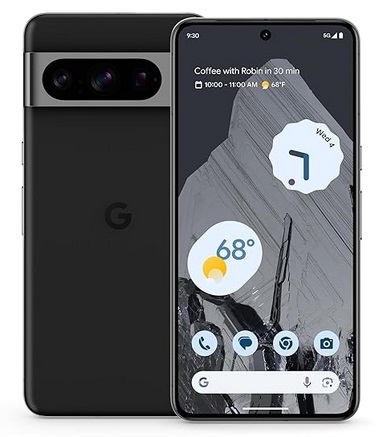 Google Pixel 8 Pro - Unlocked Android Smartphone with Telephoto Lens and Super Actua Display - 24-Hour Battery - Obsidian - 256 GB