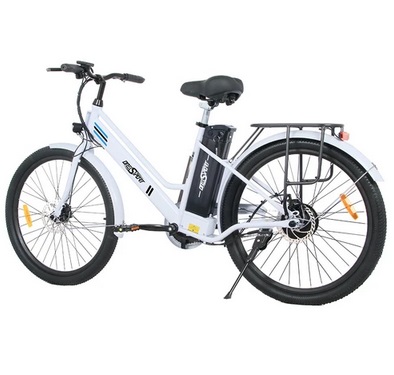 ONESPORT OT18 Electric Bike, 26*2.35 inch Tires 350W Motor 36V 14.4Ah Battery 25km/h Max Speed - White