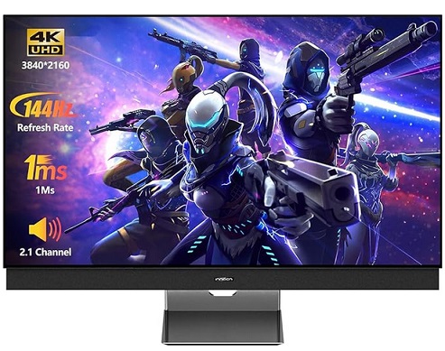 INNOCN 43G1V 43 Inch 4K Gaming Monitor 144Hz USB Type C PC Desktop AMD Freesync HDR400 Monitor, Built-in Stereo Speakers, DisplayPort, HDMI, Height Adjustable Stand, Black