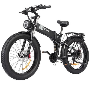 Ridstar H26 Pro Electric Bike, 26*4.0 inch All-terrain Fat Tires 1000W Motor 48V 20Ah Battery 58km/h Max Speed 120km Max Range Oil Brake