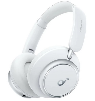 Anker Soundcore Space Q45 Headphones, Adaptive ANC, 50 Hours Playtime (ANC on), Bluetooth 5.3, App Control - White
