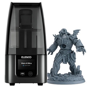 Elegoo Mars 4 Ultra 9K Resin 3D Printer, 7-inch 9K Mono LCD, 150mm/h Max Printing Speed, 4-Point Leveling, ACF Release Liner Film, Air Purifier, WiFi Connection, Linux OS, 153.36x77.76x165mm