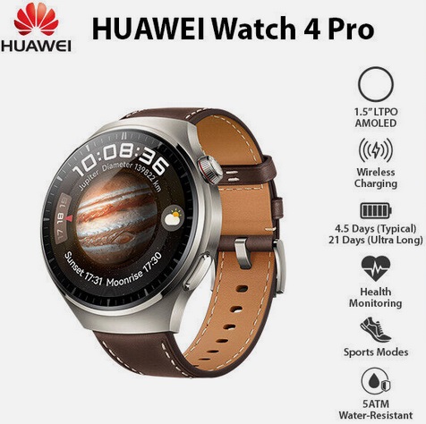 NEW HUAWEI WATCH 4 Pro 1.5 inches AMOLED 5 ATM Bluetooth iOS Android Smartwatch