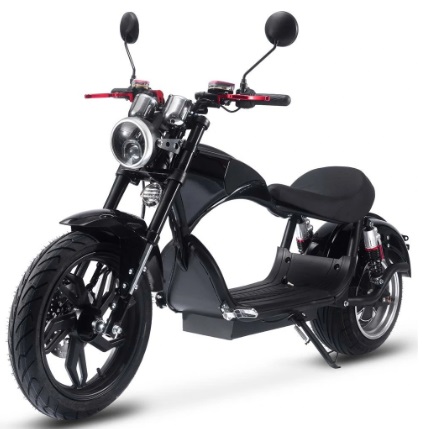 Mototec LowBoy-M4 60V 30Ah 2500W Electric Scooter 55-80KM Max Mileage 135KG Max Load E-Scooter - Black