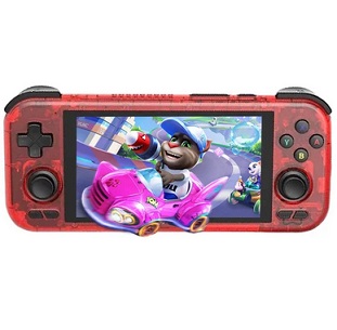 Retroid Pocket 4 Pro Game Console, 4.7-inch Touchscreen, 8GB RAM 128GB Storage, Android 13, Moonlight Streaming - Red