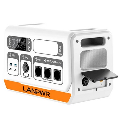 LANPWR 2200PRO Portable Power Station, with On-grid Inverter, Support 200W/400W/600W/800W, 2200W Max. AC Output