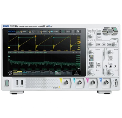 DHO1204 Digital Oscilloscope 200MHz Bandwidth 2GSa/s Sampling 4-Channel with 10.1 inch Touchscreen and Advanced Optoelectronic Encoders