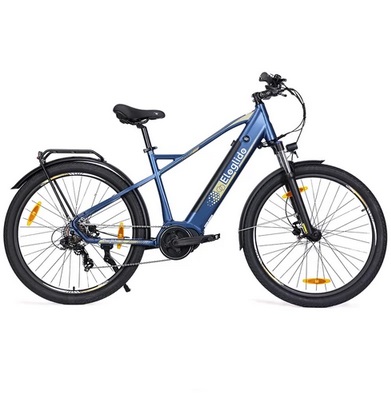 Eleglide C1 27.5 inch Trekking Bike with 250W Ananda Mid-Drive Motor, 14.5Ah Battery, Max 150km Range, Hydraulic Suspension & Hydraulic Disc Brakes Shimano 7 Gears - Blue