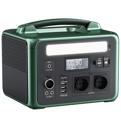 AMPACE P600 600W Portable Power Station, 584Wh LiFePO4 Battery, 1800W A-Turbo Pure Sine Wave, 11 Outlets, Green