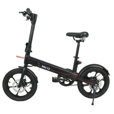 BOGIST MINI V2 Electric Bike 36V 7.8AH 350W Electric Bicycle 16 Inch 25-35KM Mileage Range Max Load 120KG - Black