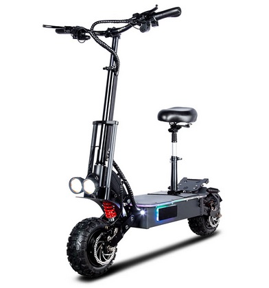 TOURSOR E6 Electric Scooter w/ Seat 60V 35Ah Battery 3000W*2 Dual Motors 11inch Tires 120KM Max Mileage 200KG Max Folding Load E-Scooter