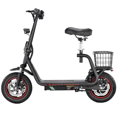 BOGIST M5 Pro-S Electric Scooter with Seat, 500W Motor, 12 Inch Pneumatic Tire, 48V 13Ah Battery, 48km/h Max Speed, 35km Max Range, Disc Brake - Black