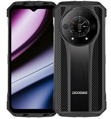 DOOGEE S110 4G Rugged Smartphone Global Version 22GB 256GB Innovative Rear Display 50MP Triple Camera Night Vision Camera Helio G99 6.58 inch 120Hz 10800mAh 66W Fast Charge NFC IP68 IP69K Waterproof - Black