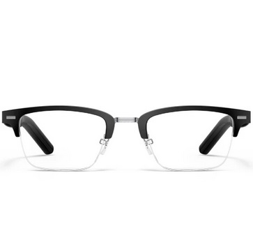 Huawei Smart Glasses 2 Light Titanium Glasses Wireless bluetooth Headset Co-directional Double Diaphragm Unit Call Noise Cancelling IP54 Waterproof Smart Connection Cervical HealthCare Open-ear Sports Earphone Glasses - Black
