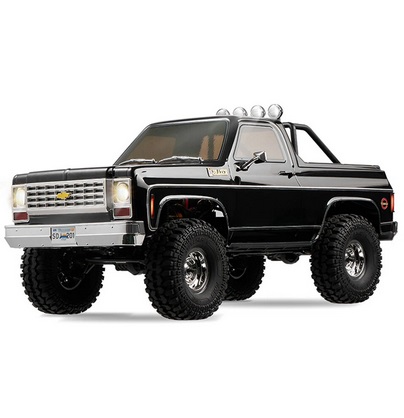 FMS FCX10 1/10 2.4G 4WD RC Car Chevrolet K5 Blazer RS Two Speed Rock Crawler Climbing Off-Road Truck LED Light Locking Differential Vehicles Models - Black