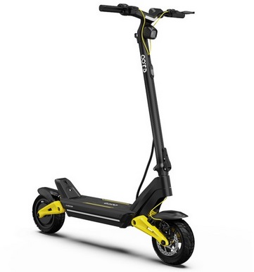 OOTD S10 Folding Electric Scooter 10in Tires 1400W Motor 25km/h Max Speed 48V 20Ah Battery for 60-70km Range 120KG Max Load Disc Brake shock absorption - Yellow