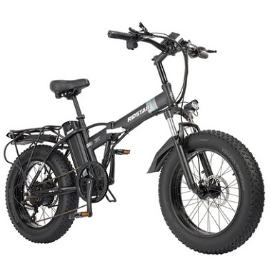 Ridstar G20 Electric Bicycle, 20*4.0inch Tires, 1000W Motor, 48V 15Ah Battery, 48km/h Max Speed, 80km Max Range, Disc Brakes, Shimano 7-Speed E-bike