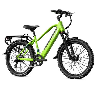 CYSUM Hoody Teenager Electric Bicycle, 24in Tires, 250W Motor, 36V 10Ah Battery, 35km/h Max Speed, 55km Max Range, SHIMANO 8-speed, LCD Display, LED Headlights Electric Bike