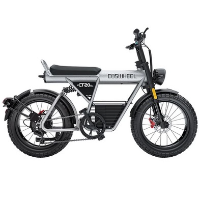 COSWHEEL CT20S Electric Bike,20*5.0-inch Off-road Tire, 1500W Motor, 60V 27.5Ah Battery, 45km/h Max Speed, 160km Max Range, Shimano 7-Speed, Hydraulic Oil Brakes, Front & Rear Shock Absorption