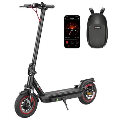 iScooter i10 Electric Scooter, 10-inch Pneumatic Tire, 650W Motor, 36V 15Ah, 40km/h Max Speed, 45km Max Range, ‎Front and Rear Suspension, Electronic Brake & Disc Brake