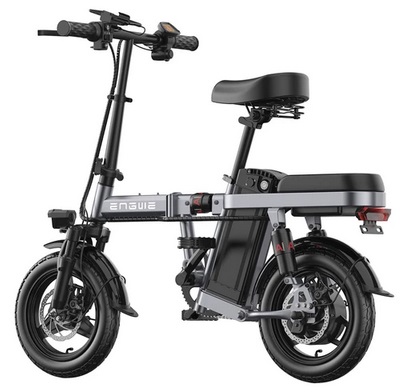 ENGWE T14 Folding Electric Bike 350W Brushless Motor 14in Tire 48V 10Ah Battery 25km/h Max Speed - Grey