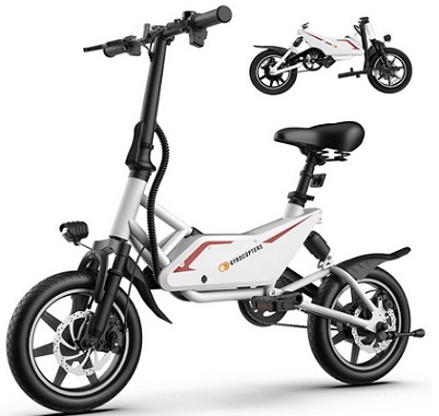 Gyrocopters Frost D3F Folding Electric Bike for Adults & Teens | UL2849 Safe Ebike 350W Brushless Motor | 14inch Tire Compact Bike | Speed upto 25kmph/15.5mph 36V Battery Long Range PAS up to 60km/37miles
