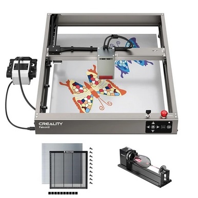Creality Falcon2 40W Laser Engraver Cutter Kit, with Rotary Kit Pro & Laser Bed