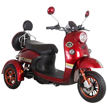 GreenPower BZ500 3 Wheeled Electric Mobility Scooter - Red