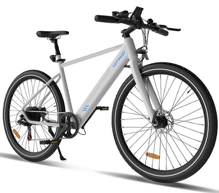 HITWAY BK19 Electric Bicycle, 700C Electric Bike for Adults, Commute Trekking E-bike E Mountain Bike with 36V12Ah Removable Li-Ion Battery, 7 Speed, range 40-80km