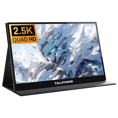 TALLPOWER TP-1 15.6-inch Portable Monitor, 1920 x 1080 2K Full HD Display, 120Hz Refresh Rate, 100% sRGB, 178° Viewing Angle, 2*Type-C 3.1, 1*HDMI