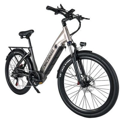 CMACEWHEEL L26 Electric Bike, 500W Motor, 48V 17Ah Battery, 26*2.1″ CST Tires, 45km/h Max Speed, 100km Max Range, Hydraulic Oil Disc Brakes - Champanhe Golden