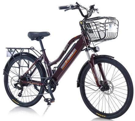 AKEZ Electric Bike for Adults Women, 26\