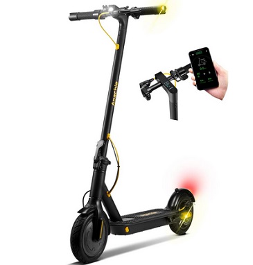 Apachie M4X Folding Electric Scooter, 350W Motor, 25KM Range, 3 Speed Modes, 8.5 Inch tyres, APP Control, Bluetooth, Teens, Adults eScooter