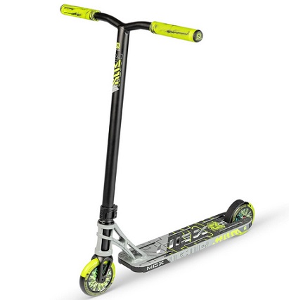 MADD MGP Gear MGX Freestyle Stunt Scooter Pro Kick Scooter Stunt Scooter - Grey/Green