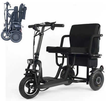 Alton Folding Mobility Scooter, Cougar Black Lightweight Portable Scooter for Adults - Travel Scooters for Adults, 3 Wheel Motorized Scooter, Load 280lbs/Only 49lbs, 15mi Range Electric Scooter Adults