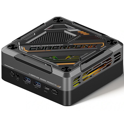 AOOSTAR MN88 AMD Ryzen 7 8845HS Mini PC 8 Core 16-thread 16GB RAM 512GB SSD WIFI6 BT5.2 Windows 11 Pro 4K Triple Display RGB Light Effect Mini Computer Desktop PC