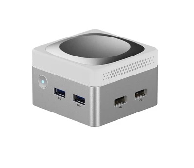 AOOSTAR T8 Mini PC (Free Docking Station), Intel N100 4 Cores Max 3.4GHz, 12GB LPDDR5 RAM 1TB SSD, Support Dual-screen 4K@60Hz Display, Dual Band WiFi, 1*Full-featured Type-C 2*USB3.0 2*USB2.0 1*HDMI 2*1000Mbps LAN 1*Audio Jack, 35W GaN Charger