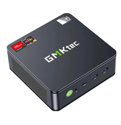 GMKtec M6 Mini PC, AMD Ryzen 5 6600H 6 Cores Max 4.5GHz, 16GB DDR5 RAM 512GB SSD, 1* Full-feature Type-C + 1*HDMI + 1*DP 4K@60Hz Triple Screen Display, WiFi 6E Bluetooth 5.2, 3*USB3.2 1*USB2.0 2*RJ45 1*3.5mm Headset Jack